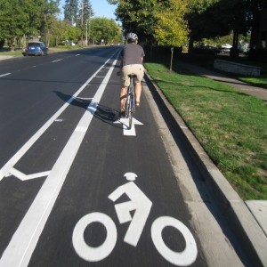 Bike lanes with a painted buffer between traffic increase cyclist comfort