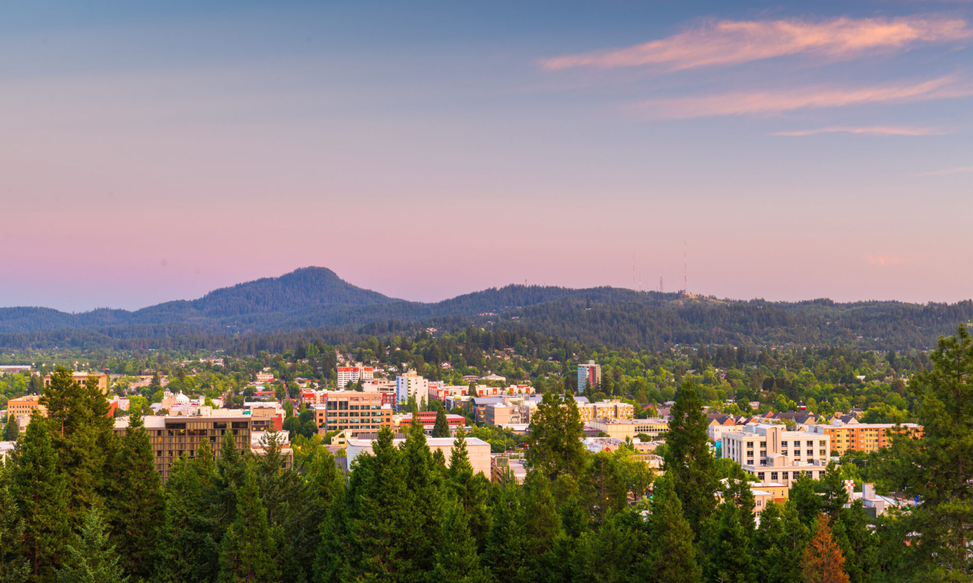 Cityscape of Eugene, Oregon